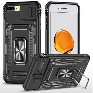 Ударостійкий чохол для Apple iPhone 7 plus / 8 plus Чорний Camshield Army Ring