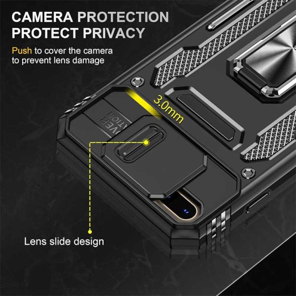Ударостійкий чохол для Apple iPhone 7 plus / 8 plus Чорний Camshield Army Ring - Зображення 5