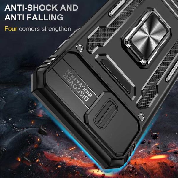 Ударостійкий чохол для Apple iPhone 7 plus / 8 plus Чорний Camshield Army Ring - Зображення 7