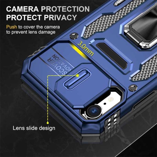 Ударостійкий чохол для Apple iPhone XR Синій Camshield Army Ring - Зображення 4