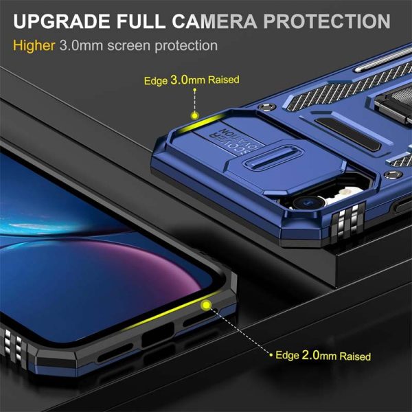Ударостійкий чохол для Apple iPhone XR Синій Camshield Army Ring - Зображення 5