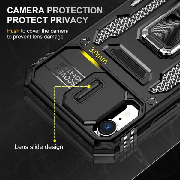 Ударостійкий чохол для Apple iPhone XR Чорний Camshield Army Ring - Зображення 4