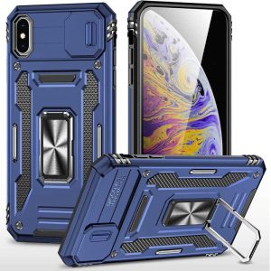 Ударостійкий чохол для Apple iPhone XS Max Синій Camshield Army Ring