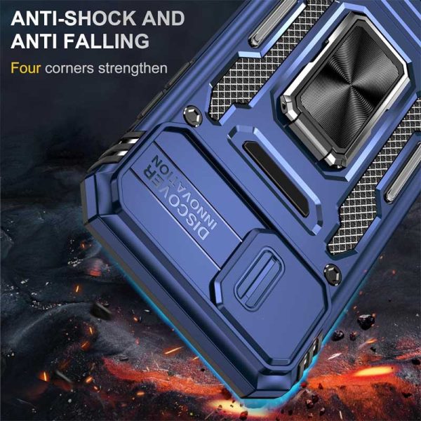 Ударостійкий чохол для Apple iPhone XS Max Синій Camshield Army Ring - Зображення 5