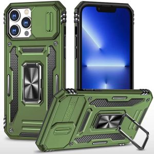 Ударостійкий чохол для Apple iPhone 12 Pro / 12 Оливковий Camshield Army Ring