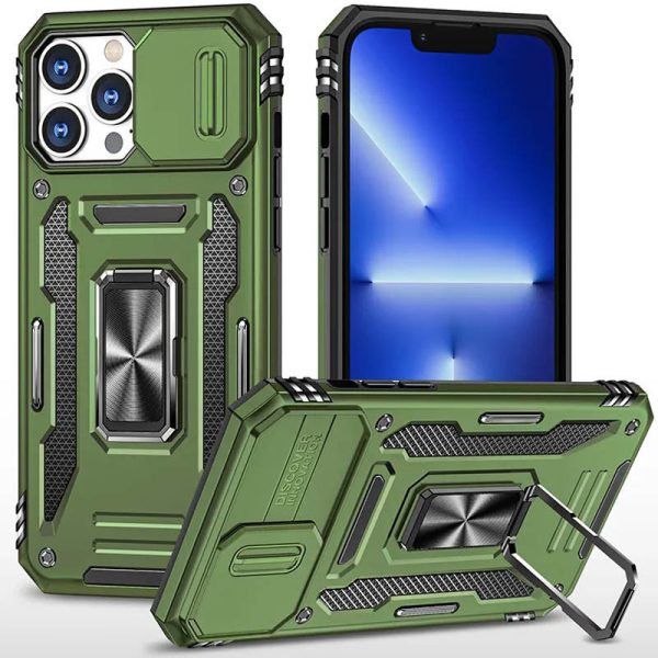 Ударостійкий чохол для Apple iPhone 12 Pro / 12 Оливковий Camshield Army Ring