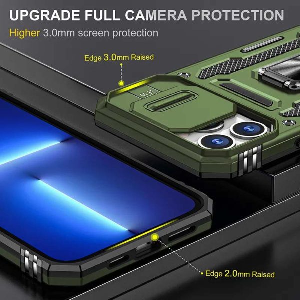 Ударостійкий чохол для Apple iPhone 12 Pro / 12 Оливковий Camshield Army Ring - Зображення 5