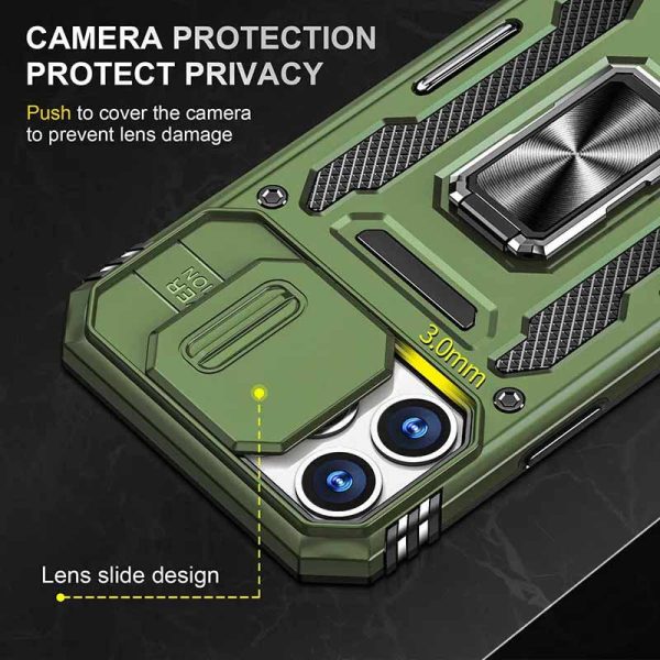 Ударостійкий чохол для Apple iPhone 12 Pro / 12 Оливковий Camshield Army Ring - Зображення 6