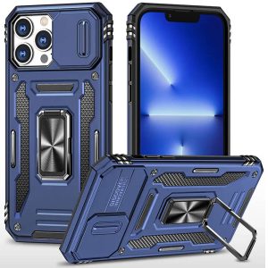 Ударостійкий чохол для Apple iPhone 12 Pro Max Синій Camshield Army Ring