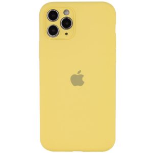 Чохол для iPhone 12 Pro Max Жовтий Silicone Case Full Camera Protective
