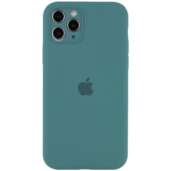 Чохол для iPhone 12 Pro Max Зелений Silicone Case Full Camera Protective
