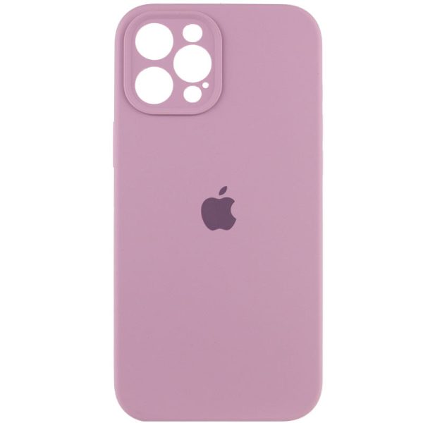 Чохол для iPhone 12 Pro Max Ліловий Silicone Case Full Camera Protective