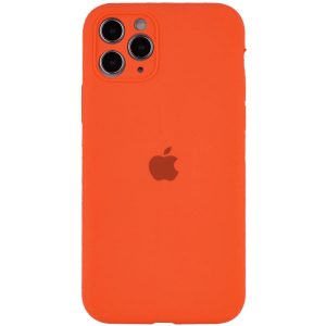 Чохол для iPhone 12 Pro Max Помаранчевий Silicone Case Full Camera Protective