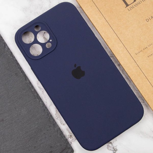 Чохол для iPhone 12 Pro Max Синій Silicone Case Full Camera Protective - Зображення 5