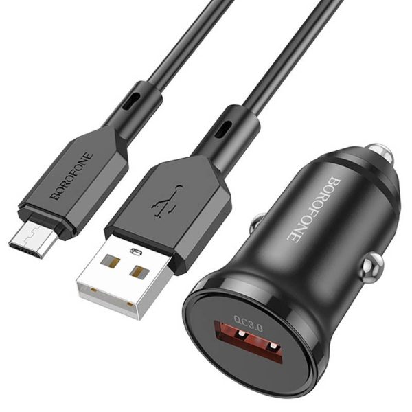 АЗП Borofone BZ18 QC3.0 + MicroUSB - Зображення 2