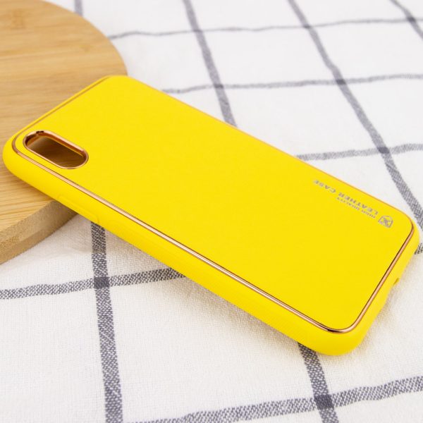 Шкіряний чохол для Apple iPhone XR Жовтий Xshield - Зображення 2