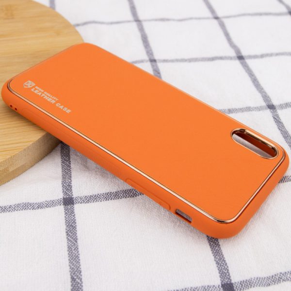 Шкіряний чохол для Apple iPhone XR Помаранчевий Xshield - Зображення 3