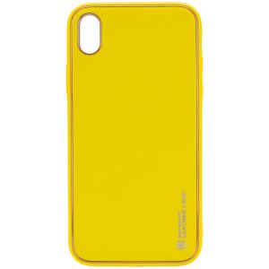 Шкіряний чохол для Apple iPhone X / XS Жовтий Xshield