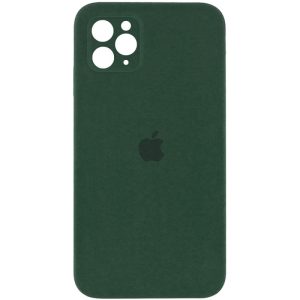 Чохол для iPhone 11 Pro Зелений Silicone Case Square Full Camera Protective