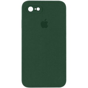 Чохол для iPhone 7 / 8 / SE (2020) Зелений Silicone Case Square Full Camera Protective
