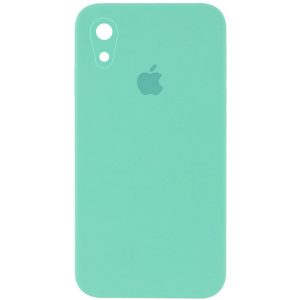 Чохол для iPhone XR Бірюзовий Silicone Case Square Full Camera Protective