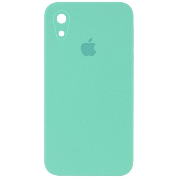 Чохол для iPhone XR Бірюзовий Silicone Case Square Full Camera Protective