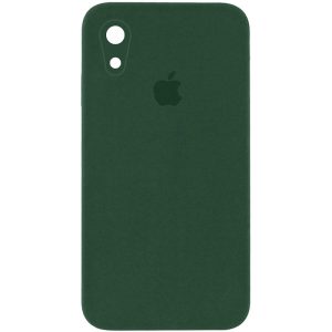Чохол для iPhone XR Зелений Silicone Case Square Full Camera Protective