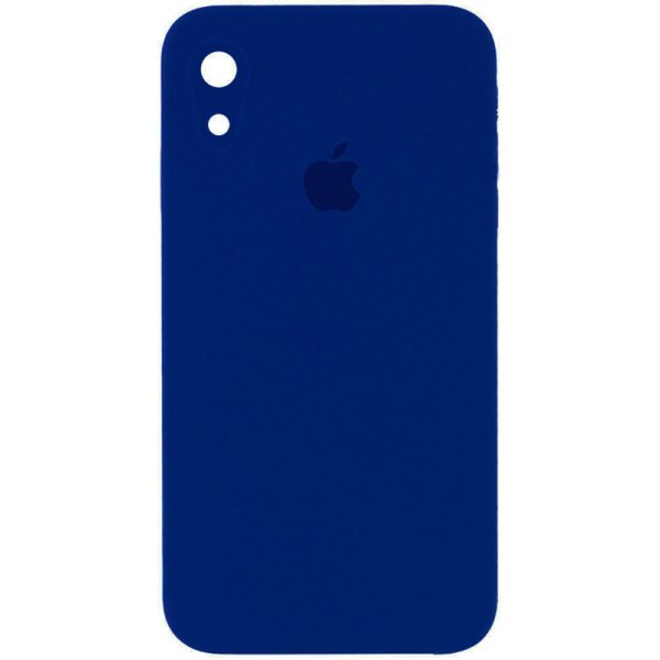 Чохол для iPhone XR Синій Silicone Case Square Full Camera Protective