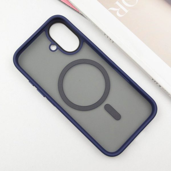 Чохол для iPhone 16 Синій Metal Buttons with MagSafe - Зображення 3