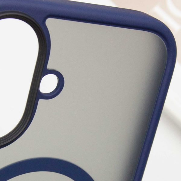 Чохол для iPhone 16 Синій Metal Buttons with MagSafe - Зображення 4