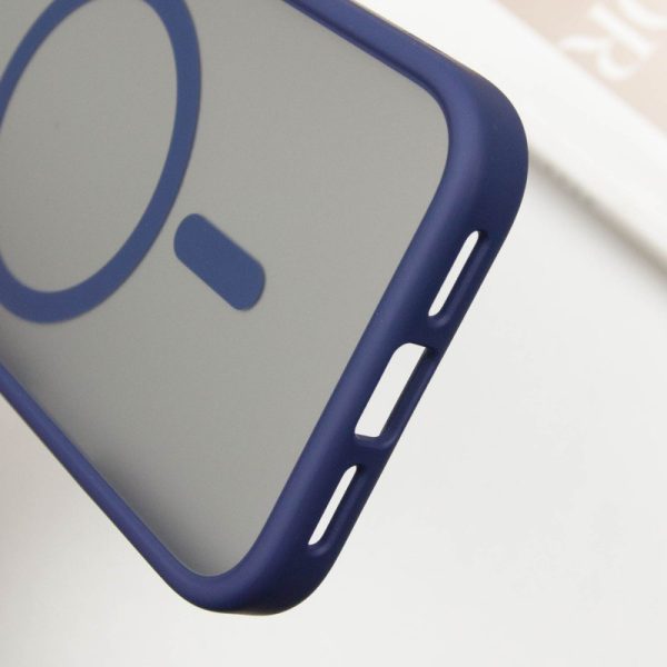 Чохол для iPhone 16 Синій Metal Buttons with MagSafe - Зображення 6