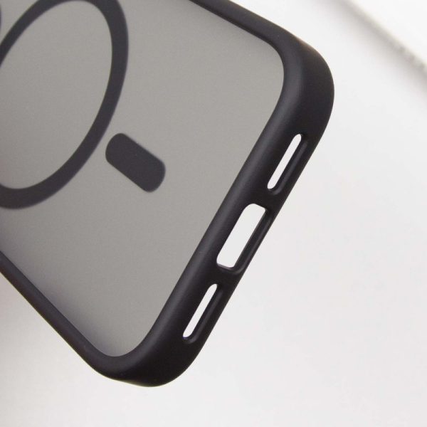 Чохол для iPhone 16 Чорний Metal Buttons with MagSafe - Зображення 6