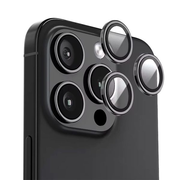 Захисне скло для iPhone 16 Pro / 16 Pro Max / 15 Pro / 15 Pro Max BlueO Metal на камеру - Зображення 3