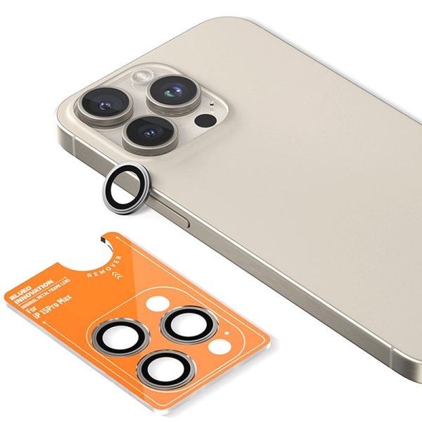 Захисне скло для iPhone 16 Pro / 16 Pro Max / 15 Pro / 15 Pro Max BlueO Metal на камеру - Зображення 2