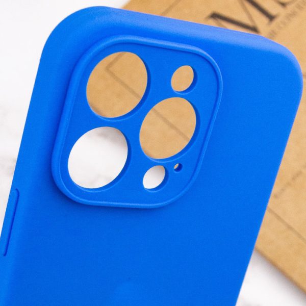 Чохол для iPhone 15 Pro Max Синій Silicone Case Full Camera Protective NO LOGO - Зображення 6