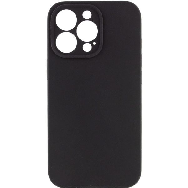 Чохол для iPhone 15 Pro Max Чорний Silicone Case Full Camera Protective NO LOGO