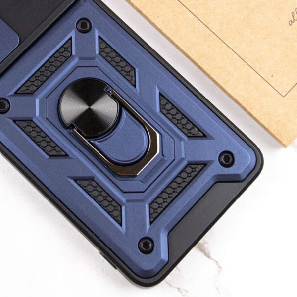 Ударостійкий чохол для Samsung Galaxy A35 Синій Camshield Serge Ring - Зображення 6