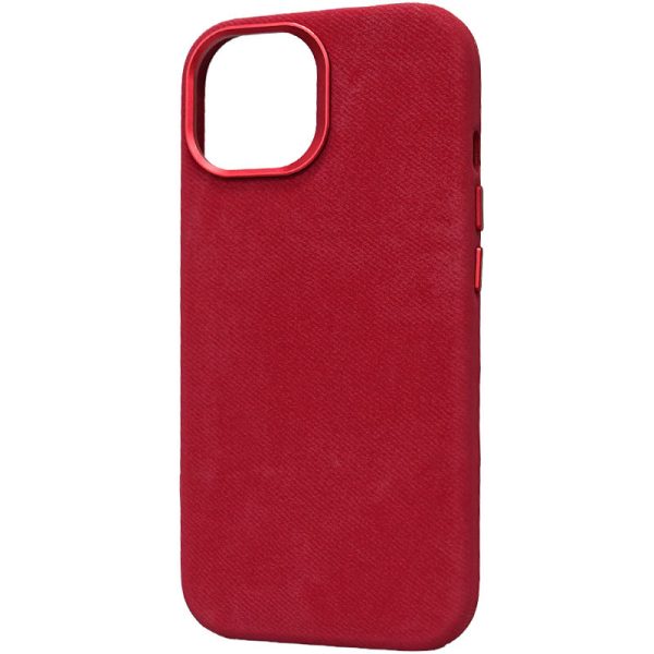 Чохол для iPhone 15 Червоний Denim with MagSafe - Зображення 2