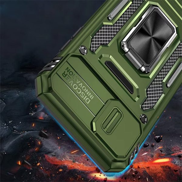 Ударостійкий чохол для Apple iPhone 7 / 8 / SE (2020) Оливковий Camshield Army Ring - Зображення 2