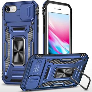 Ударостійкий чохол для Apple iPhone 7 / 8 / SE (2020) Синій Camshield Army Ring