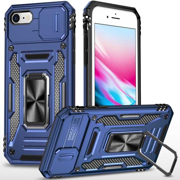 Ударостійкий чохол для Apple iPhone 7 / 8 / SE (2020) Синій Camshield Army Ring