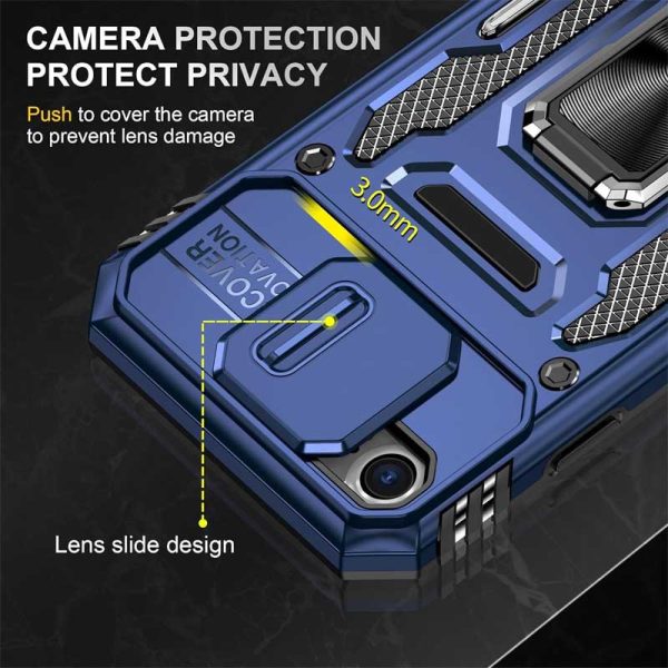 Ударостійкий чохол для Apple iPhone 7 / 8 / SE (2020) Синій Camshield Army Ring - Зображення 6