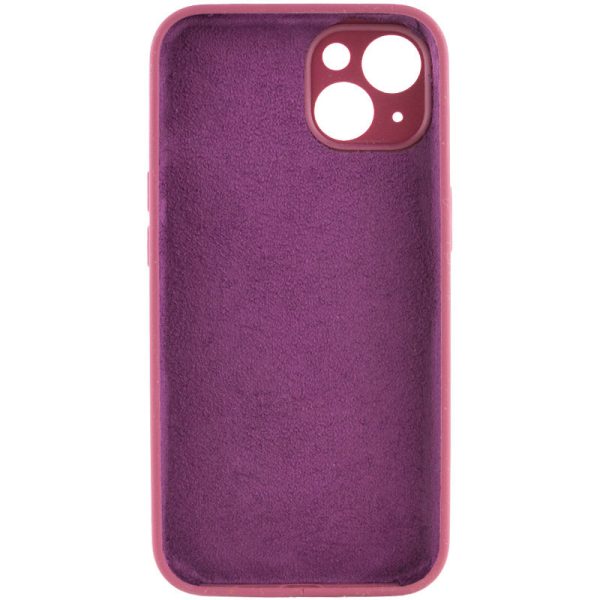 Чохол для iPhone 15 Бордовий Silicone Case Full Camera Protective NO LOGO - Зображення 2
