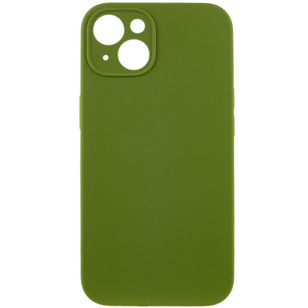 Чохол для iPhone 15 Зелений Silicone Case Full Camera Protective NO LOGO