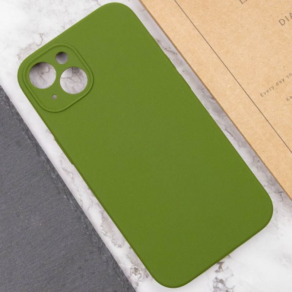 Чохол для iPhone 15 Зелений Silicone Case Full Camera Protective NO LOGO - Зображення 5