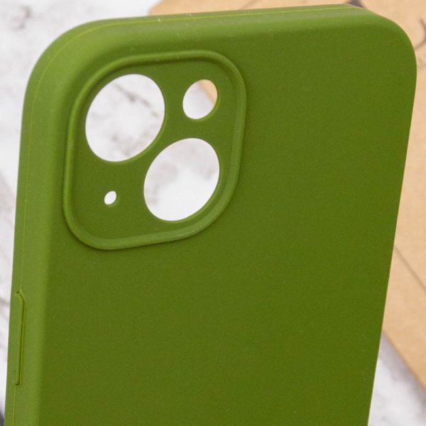 Чохол для iPhone 15 Зелений Silicone Case Full Camera Protective NO LOGO - Зображення 6