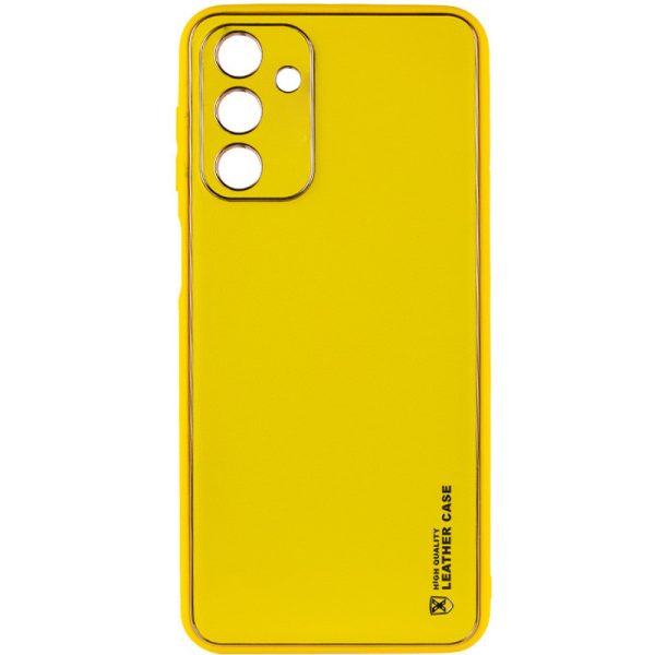 Шкіряний чохол для Samsung Galaxy A25 5G Жовтий Xshield