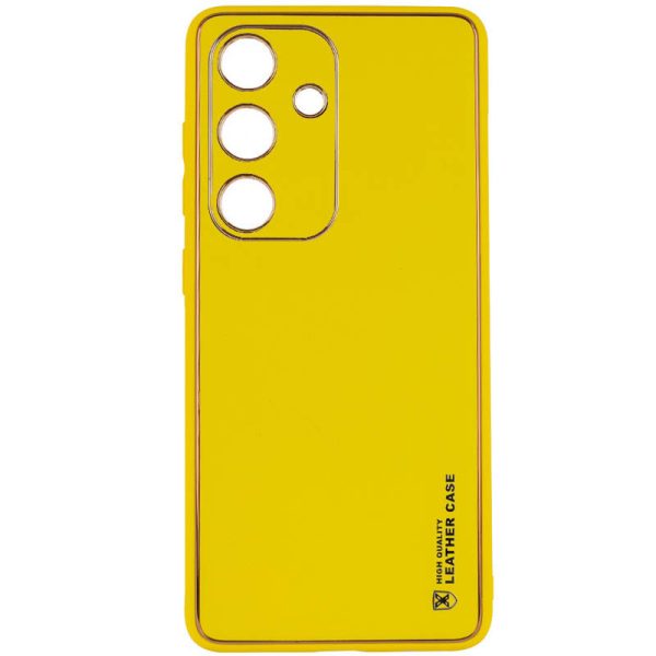 Шкіряний чохол для Samsung Galaxy A35 Жовтий Xshield