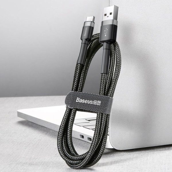 Дата кабель Baseus Cafule Type-C Cable 2A (2m) (CATKLF-C) - Зображення 5