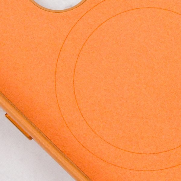Шкіряний чохол для Apple iPhone 13 Pro Золотийen Коричневий Leather Case with MagSafe and Animation - Зображення 5